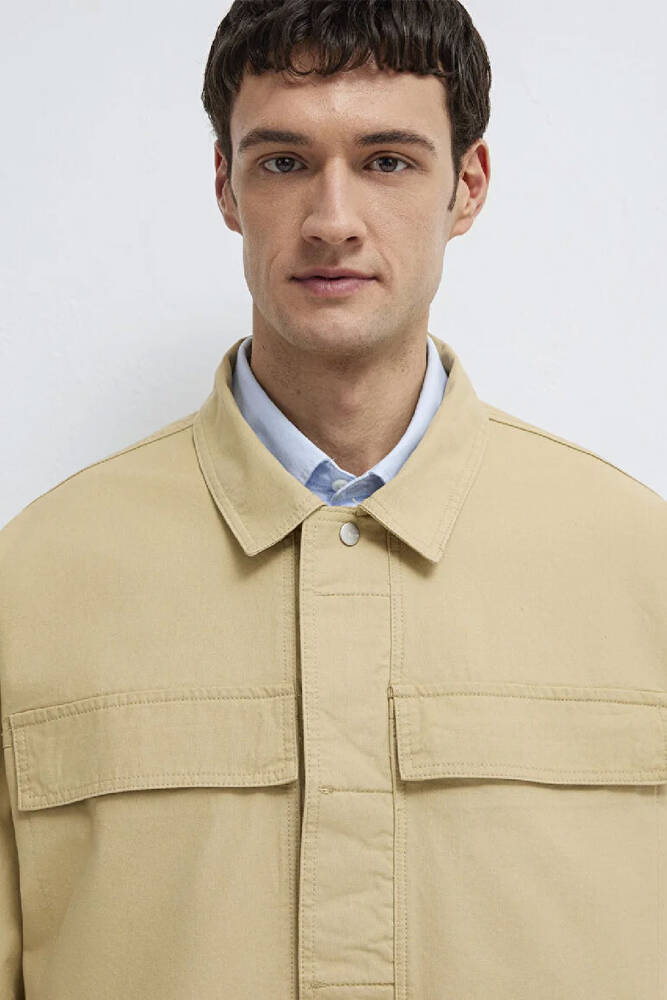 Erkek Çok Cepli Gömlek 0211872-70204 Bej 