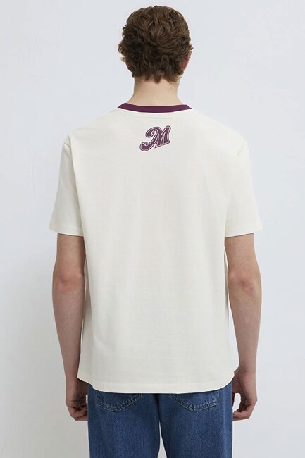 Erkek Copenhagen Baskılı Tişört 0613172-70056 Ekru - Thumbnail