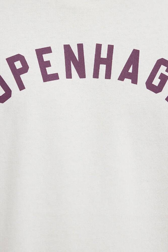 Erkek Copenhagen Baskılı Tişört 0613172-70056 Ekru 