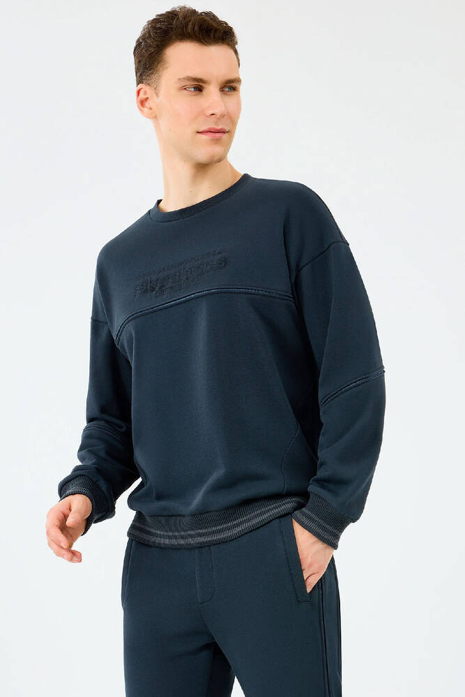 Erkek Crewneck Sweat S2520229-3817 Siyah 