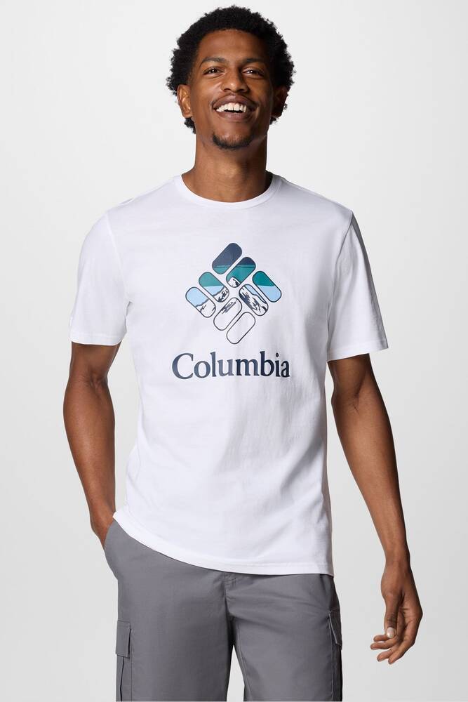 Erkek Csc Heavenly Stacked Tişört 9110851100 Beyaz 