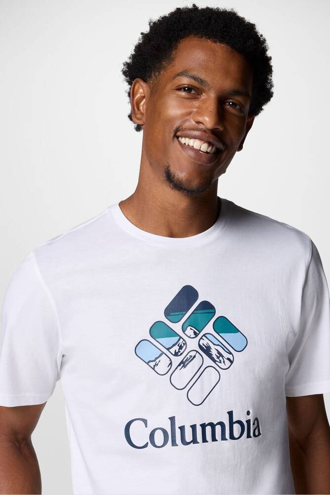 Erkek Csc Heavenly Stacked Tişört 9110851100 Beyaz 