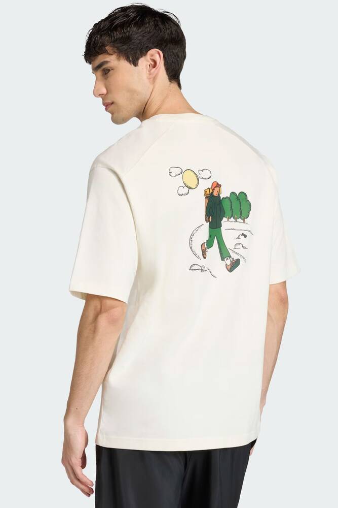 Erkek Ddl Hıke Tişört KB4899 Beyaz 