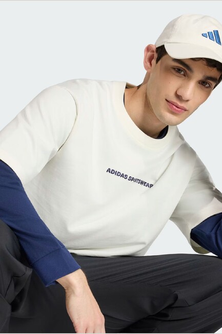 Erkek Ddl Hıke Tişört KB4899 Beyaz - Thumbnail