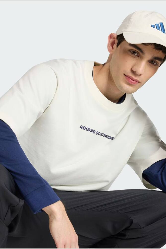 Erkek Ddl Hıke Tişört KB4899 Beyaz 