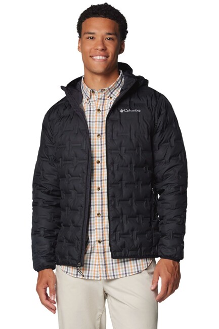Erkek Delta Ridge II Down Kapüşonlu Kaz Tüyü Mont WO6610_010 Siyah 