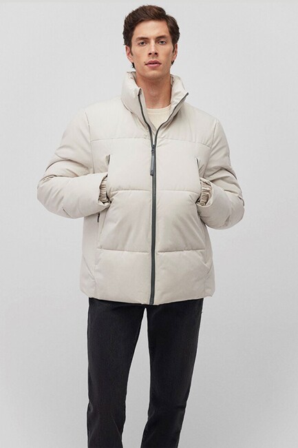 Erkek Dik Yaka Ceket 0110462-70144 Bej (1)