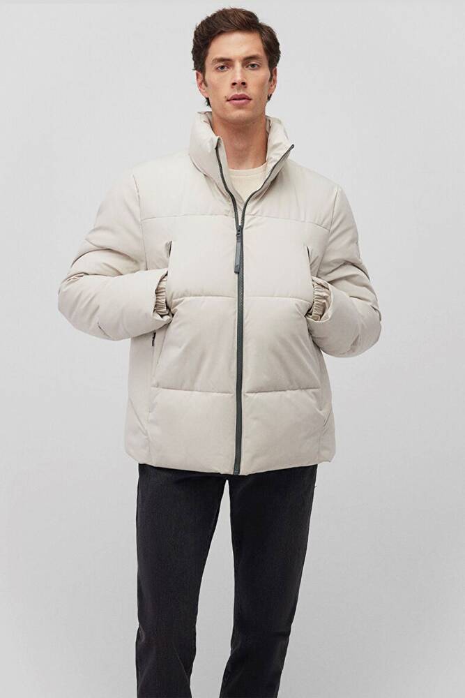 Erkek Dik Yaka Ceket 0110462-70144 Bej 