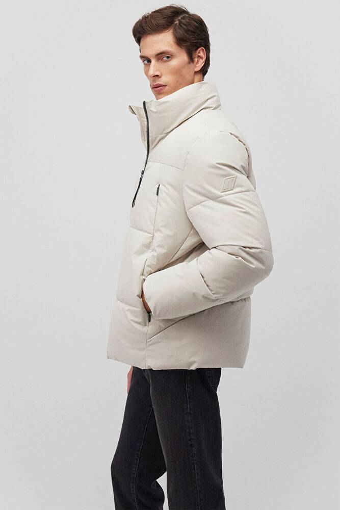 Erkek Dik Yaka Ceket 0110462-70144 Bej 