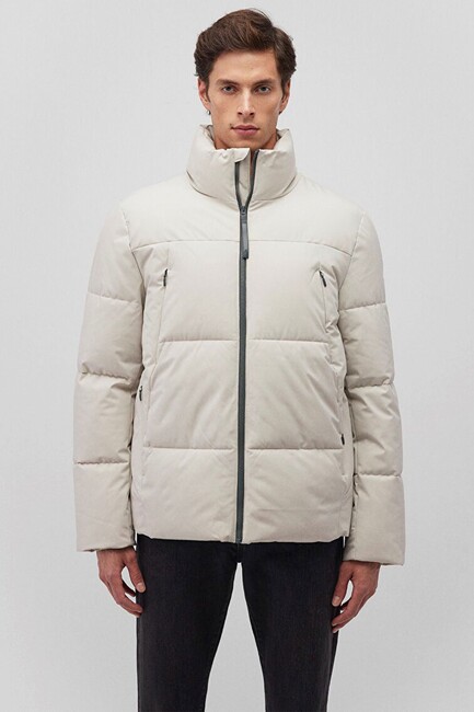 Erkek Dik Yaka Ceket 0110462-70144 Bej - Thumbnail