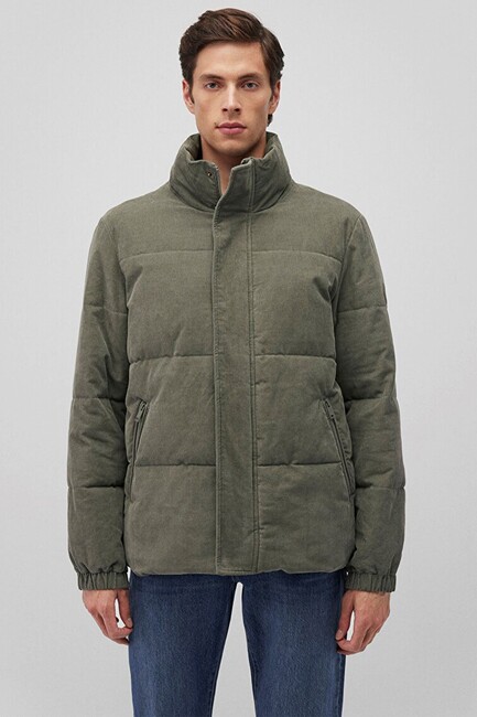 Erkek Dik Yaka Ceket 0110476-85485 Yeşil (3)