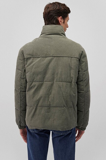 Erkek Dik Yaka Ceket 0110476-85485 Yeşil - Thumbnail