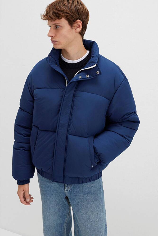 Erkek Dik Yaka Ceket 0110609-89353 Lacivert 