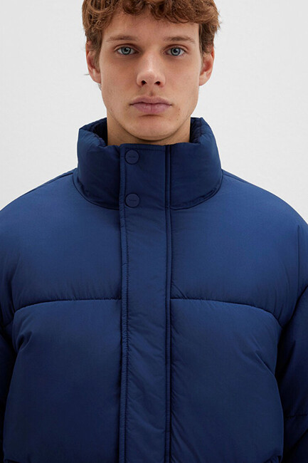 Erkek Dik Yaka Ceket 0110609-89353 Lacivert - Thumbnail