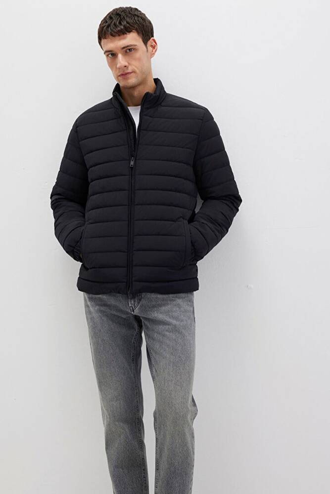 Erkek Dik Yaka Ceket 0110618-71379 Siyah 