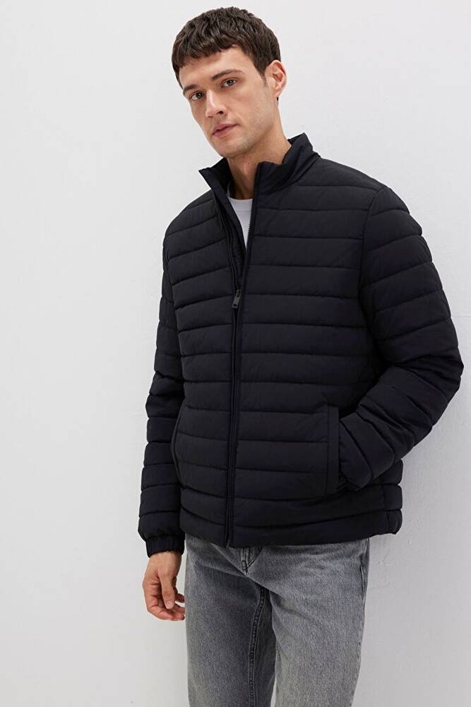 Erkek Dik Yaka Ceket 0110618-71379 Siyah 