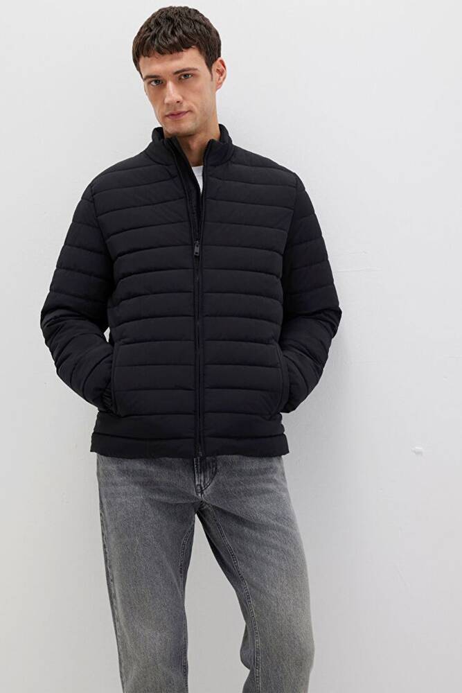 Erkek Dik Yaka Ceket 0110618-71379 Siyah 