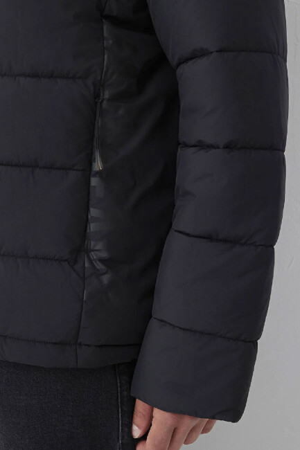 Erkek Dik Yaka Ceket 0110838-71379 Siyah  - 8