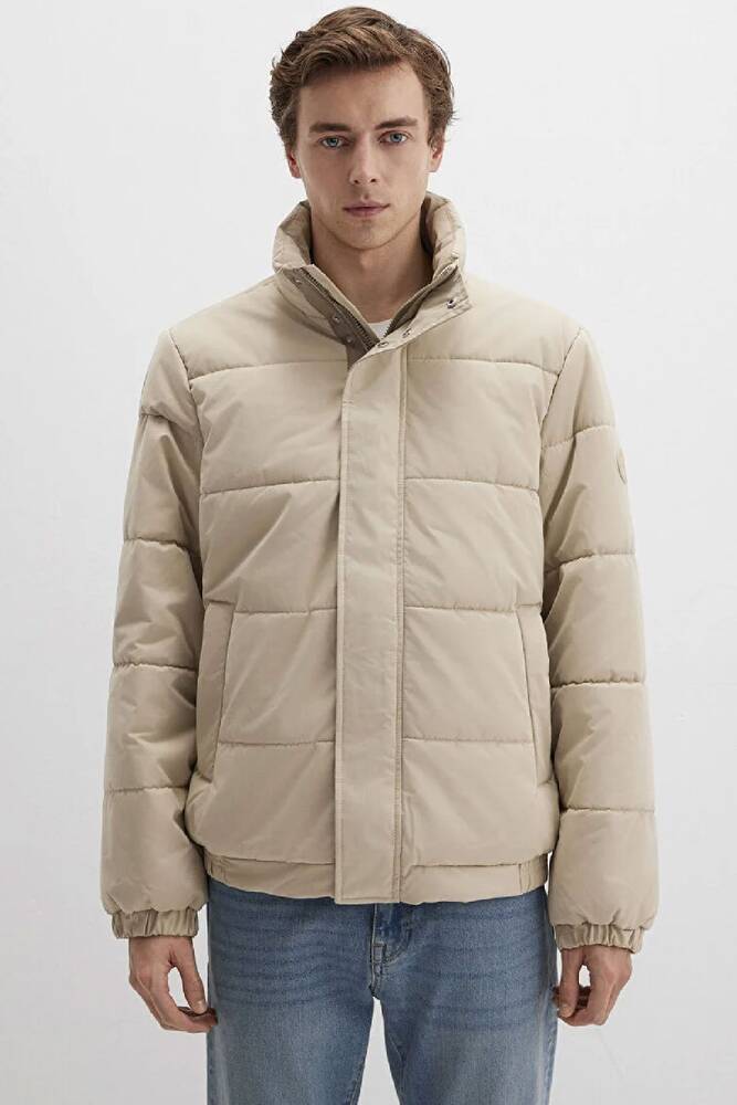 Erkek Dik Yaka Mont 0110470-86559 Bej 