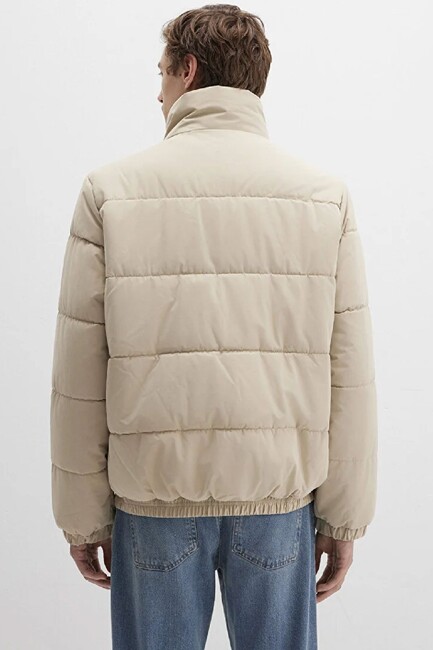 Erkek Dik Yaka Mont 0110470-86559 Bej - Thumbnail