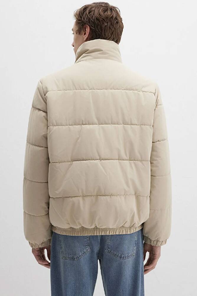 Erkek Dik Yaka Mont 0110470-86559 Bej 