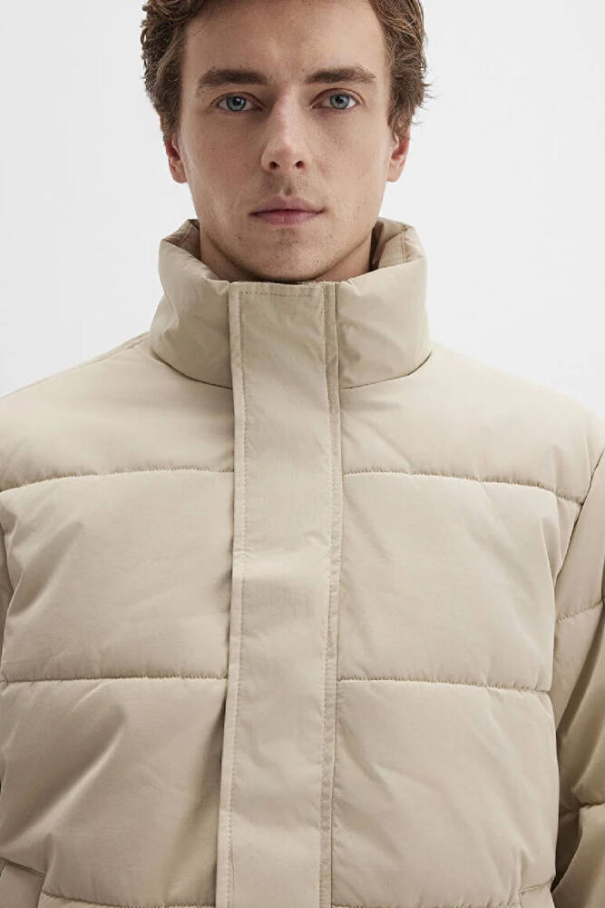 Erkek Dik Yaka Mont 0110470-86559 Bej 