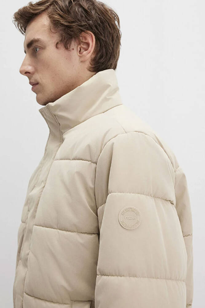 Erkek Dik Yaka Mont 0110470-86559 Bej 