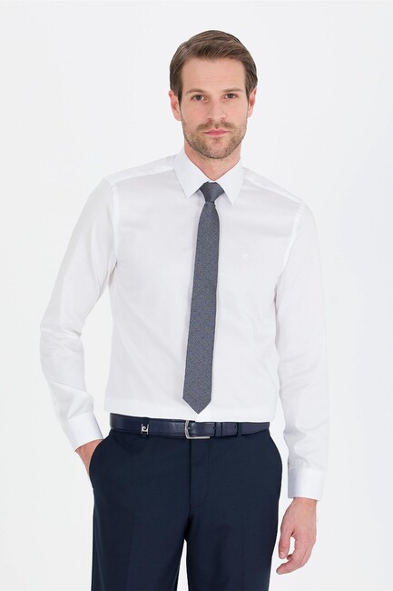 Erkek Dokuma Gömlek 000-1619797 Beyaz (1)