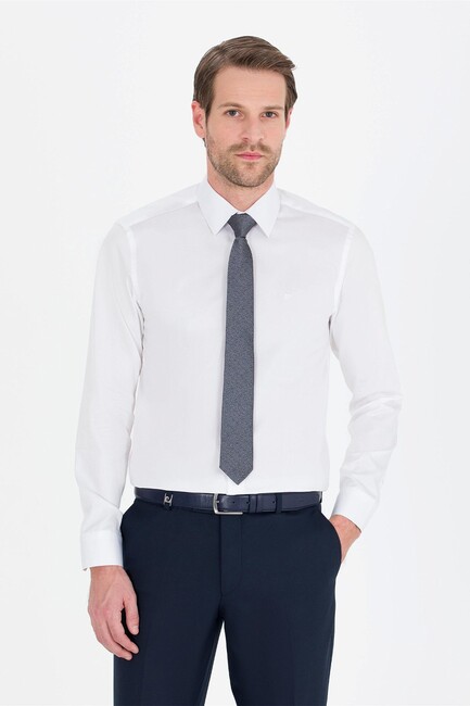 Erkek Dokuma Gömlek 000-1619797 Beyaz (3)