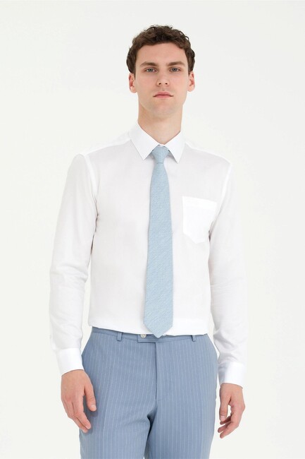 Erkek Dokuma Gömlek 000-1619798 Beyaz (3)