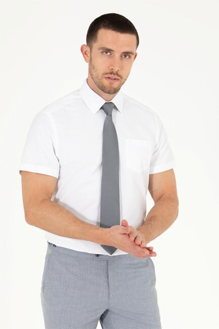 Erkek Dokuma Gömlek 000-1620161 Beyaz (1)