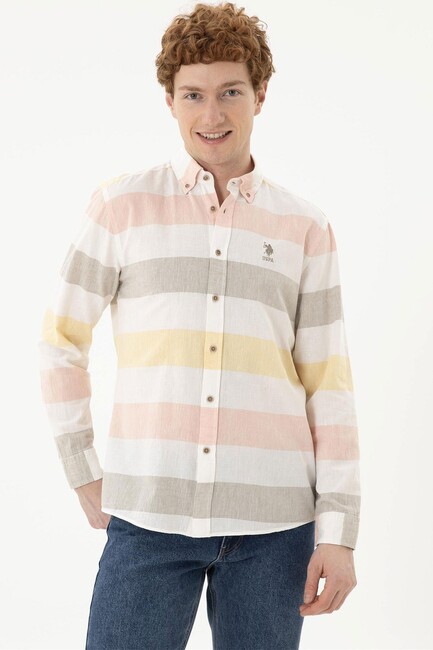 Erkek Dokuma Gömlek 000-1837589 Haki (1)