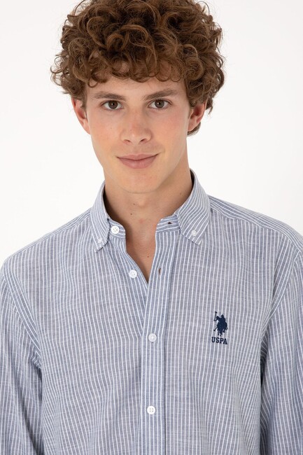 Erkek Dokuma Gömlek 000-2106492 Lacivert (2)