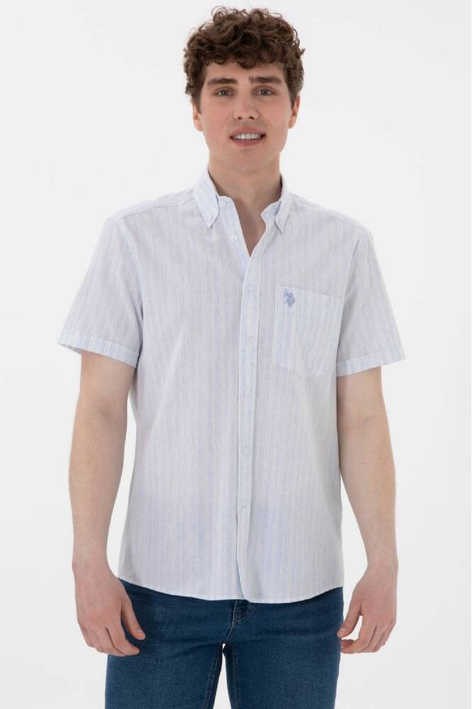 Erkek Dokuma Gömlek 000-2106598 Mavi 