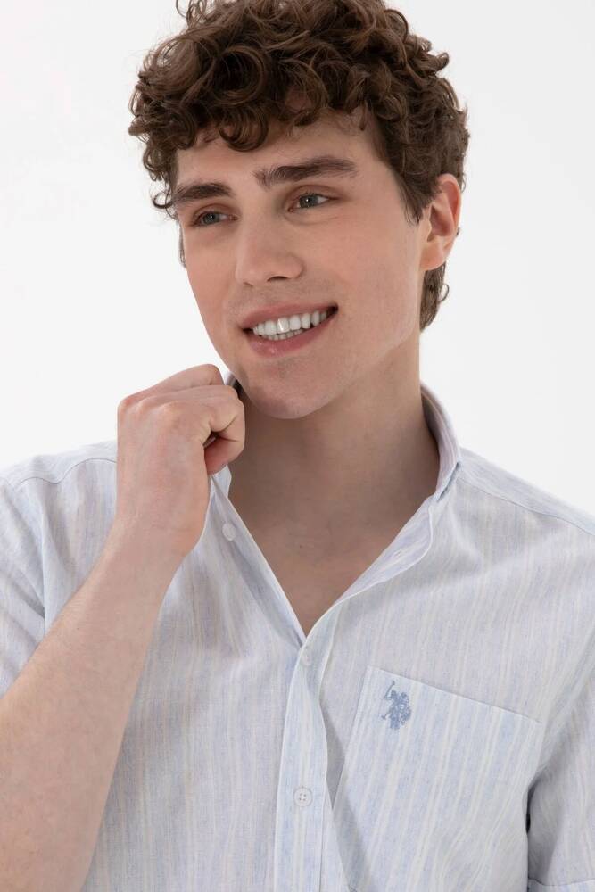 Erkek Dokuma Gömlek 000-2106598 Mavi 