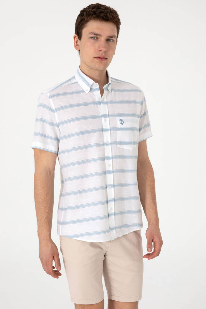 Erkek Dokuma Gömlek 000-2106624 Mavi 