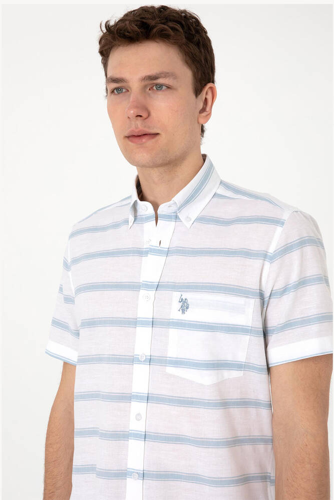 Erkek Dokuma Gömlek 000-2106624 Mavi 