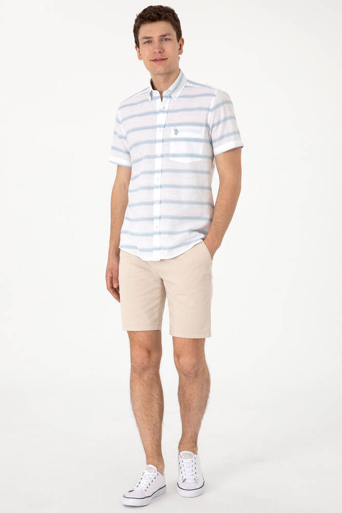 Erkek Dokuma Gömlek 000-2106624 Mavi 