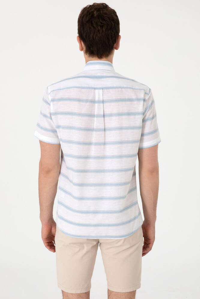 Erkek Dokuma Gömlek 000-2106624 Mavi 