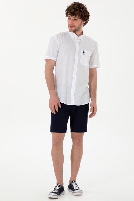 Erkek Dokuma Gömlek 000-2170102 Beyaz - Thumbnail