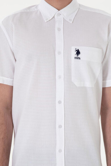 Erkek Dokuma Gömlek 000-2170102 Beyaz - Thumbnail