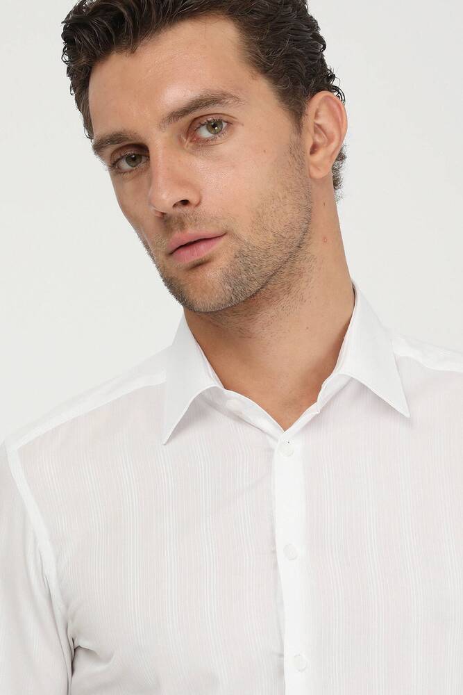 Erkek Dokuma Klasik Gömlek 10143050 Beyaz 