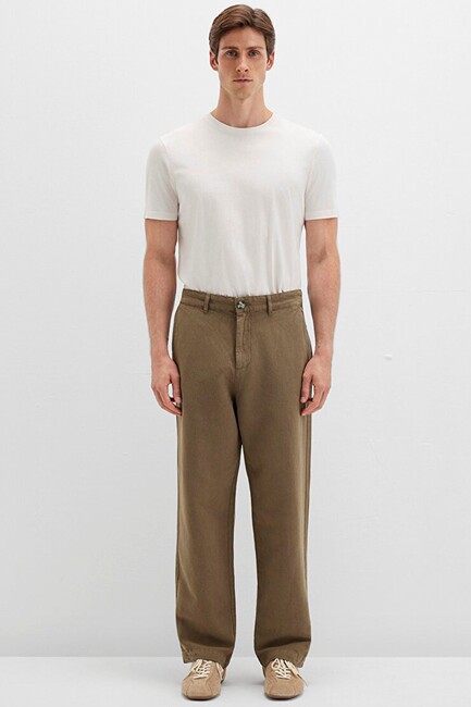 Erkek Dokuma Pantolon 0010501-71816 Haki (3)