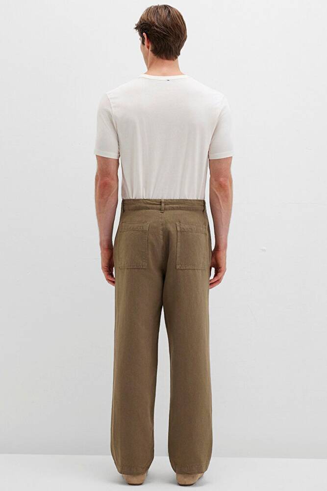 Erkek Dokuma Pantolon 0010501-71816 Haki 