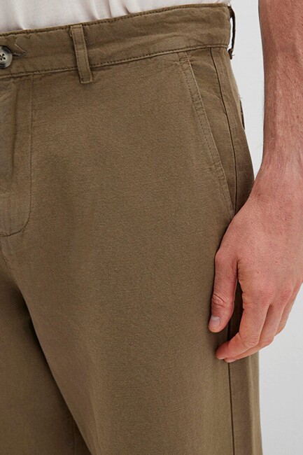 Erkek Dokuma Pantolon 0010501-71816 Haki - Thumbnail