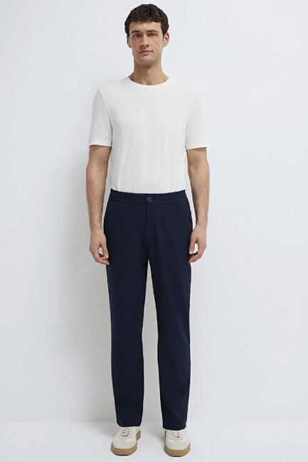 Erkek Dokuma Pantolon 0010559-86623 Lacivert (3)