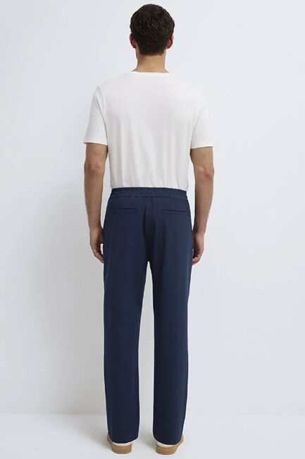 Erkek Dokuma Pantolon 0010559-86623 Lacivert - Thumbnail