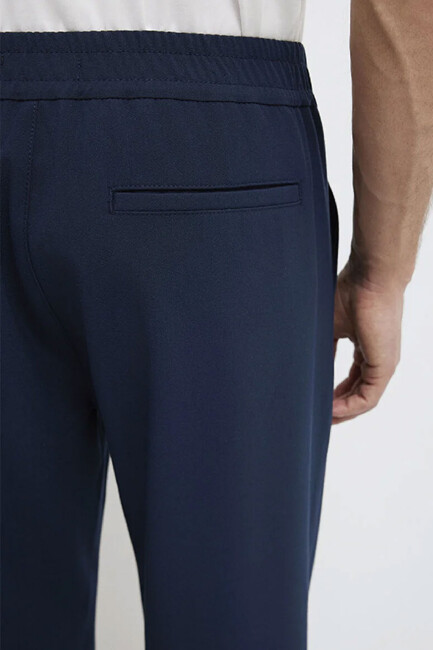 Erkek Dokuma Pantolon 0010559-86623 Lacivert - Thumbnail