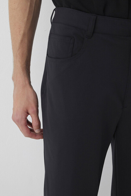 Erkek Dokuma Pantolon 0010601-71379 Siyah  - 7