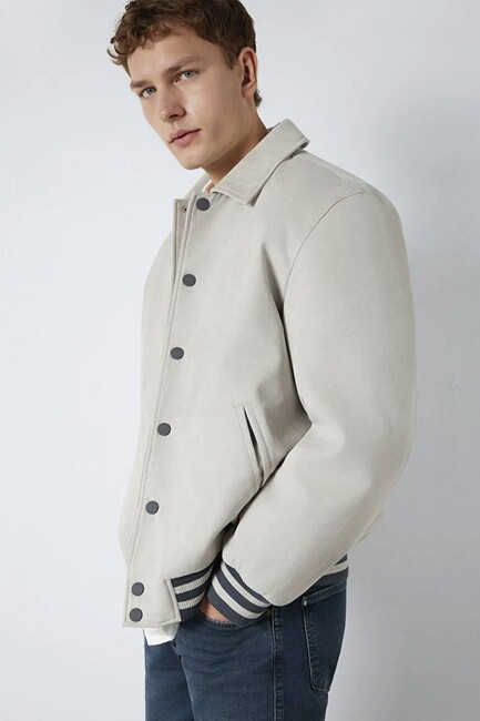 Erkek Düğmeli Ceket 0110767-70075 Gri (1)